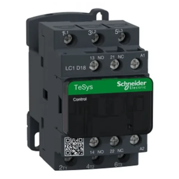 Contator LC1D18M7 Tripolar 18A 1NA+1NF 220VCA Schneider