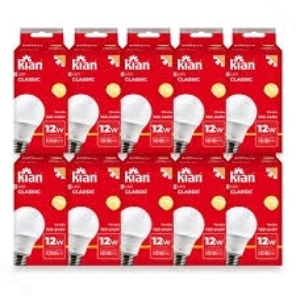 LAMPADA LED BULBO 12W 3000K (com10pçs) BIVOLT KIAN