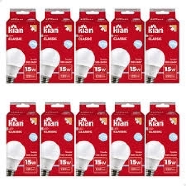 LAMPADA LED BULBO 15W 6500K (com10pçs) BIVOLT KIAN