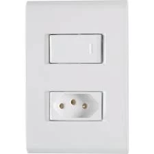 Conjunto Interruptor Simples + Tomada 2P+T 10A 4x2 Branco Liz