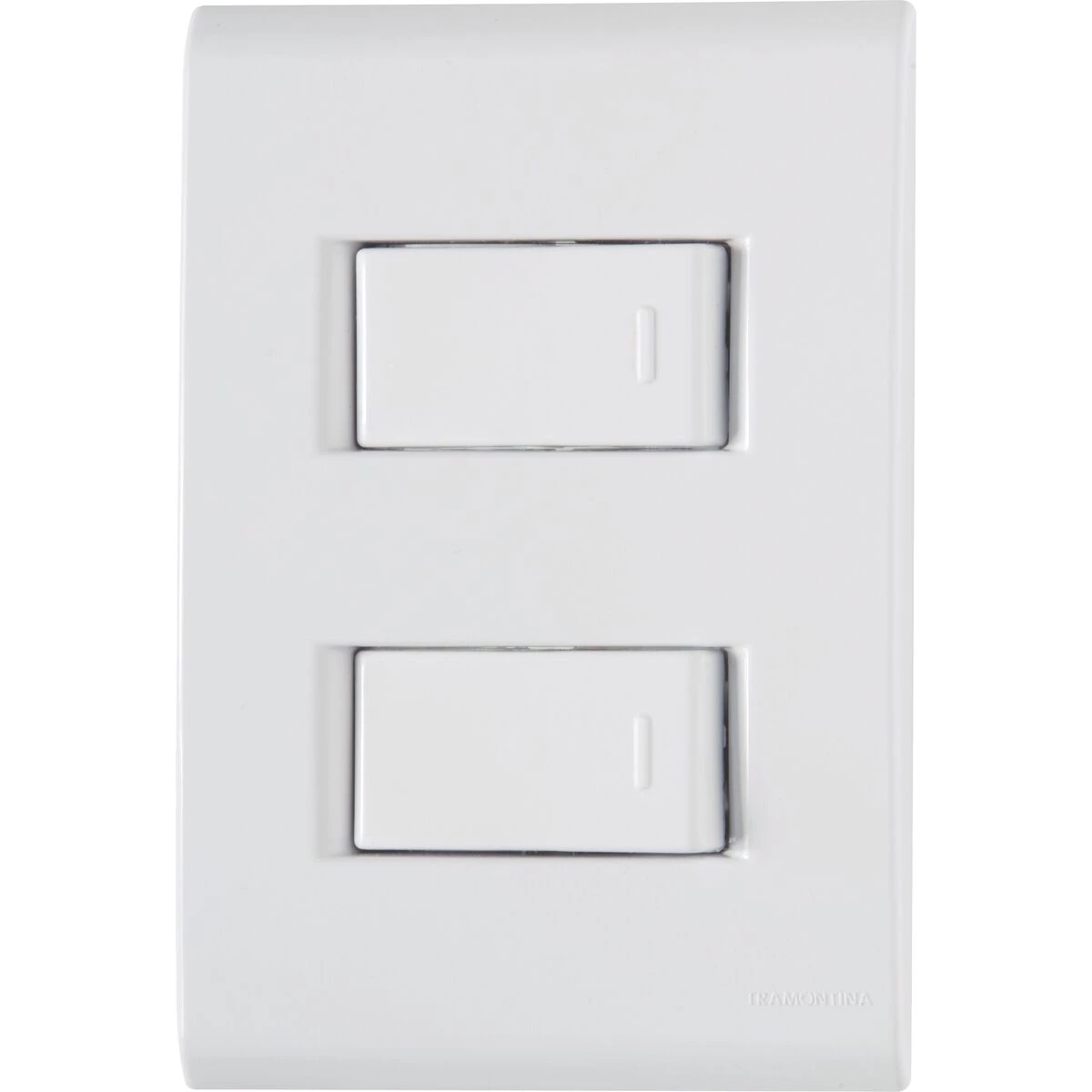 Conjunto 2Interruptores simples 10A 250v 4x2 Branco Liz