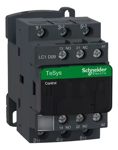 Contator LC1D09M7 Tripolar 9A 1NA+1NF 220VCA  Schneider