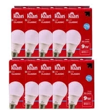 LAMPADA LED BULBO 9W 6000K (com10pçs) BIVOLT KIAN