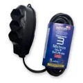 EXTENSÃO 3MTS PRETO 3X0,75MM 2P+T NATICON